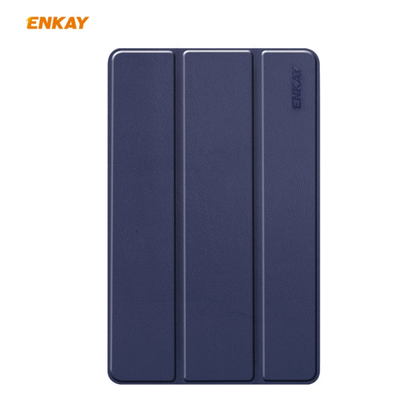 For Samsung Galaxy Tab S6 Lite P610 / P615 / Tab S6 Lite 2022 / P613 / P619 ENKAY 3-Fold Plastic Leather Smart Tablet Case(Black)