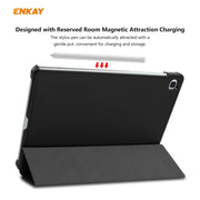 For Samsung Galaxy Tab S6 Lite P610 / P615 / Tab S6 Lite 2022 / P613 / P619 ENKAY 3-Fold Plastic Leather Smart Tablet Case(Black)