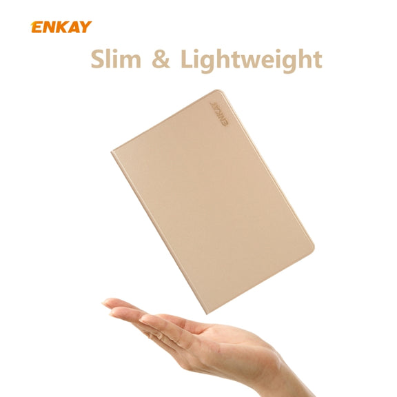 For Samsung Galaxy Tab S6 Lite P610 / P615 / Tab S6 Lite 2022 / P613 / P619 ENKAY Elastic Leather Tablet Case with Holder(Black)