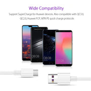 5A USB to USB-C / Type-C Flash Charging Data Cable, Cable Length: 1m