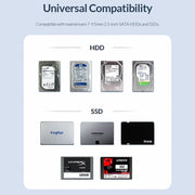 ORICO 2520U3 2.5-Inch Portable Hard Drive Enclosure(White)