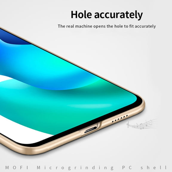 For Xiaomi Mi 10 Lite MOFI Frosted PC Ultra-thin Hard Case(Gold)
