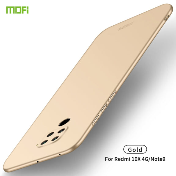 For Xiaomi Redmi 10X 4G MOFI Frosted PC Ultra-thin Hard Case(Gold)