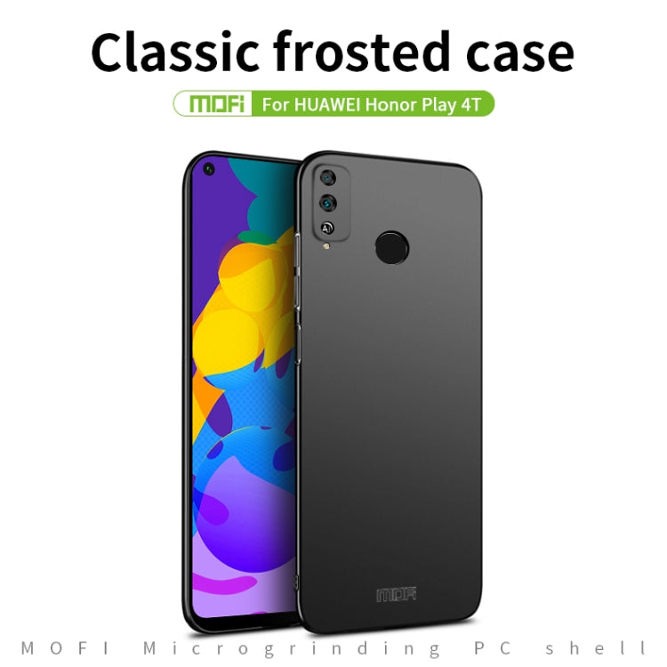 For Huawei Honor Play 4T MOFI Frosted PC Ultra-thin Hard Case(Black)
