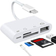 ZS-S1827 4 in 1 SD Card + TF Card + 8 Pin Charge + USB Interface to 8 Pin Interface Camera Reader Adapter, Support All iOS System - Converter & Adapter by PMC TechLife | Online Shopping South Africa | PMC TechLife | Buy Now Pay Later Mobicred