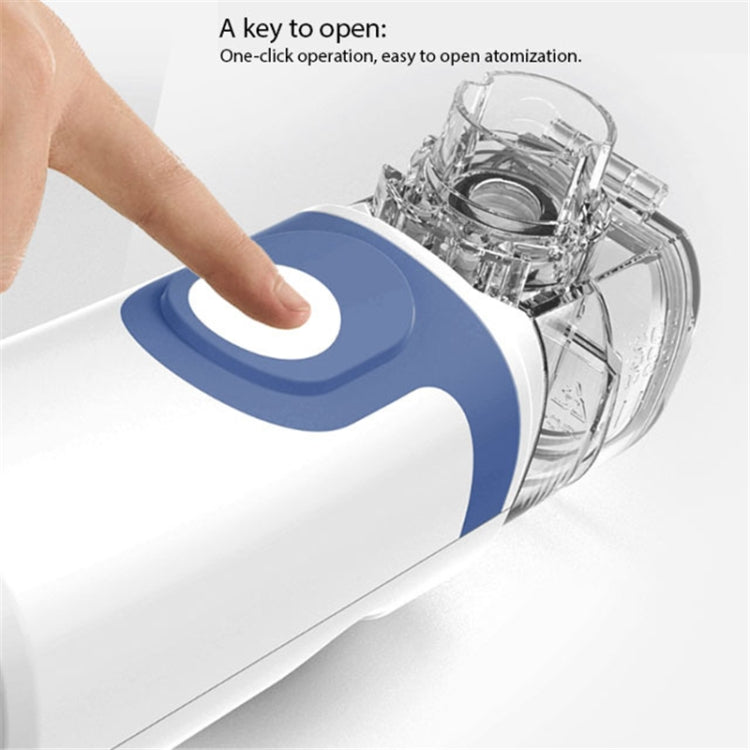 JZ-492S Portable Ultrasonic Nebulizer Mini Handheld Inhaler Respirator Health Care Home Machine Atomizer(White)