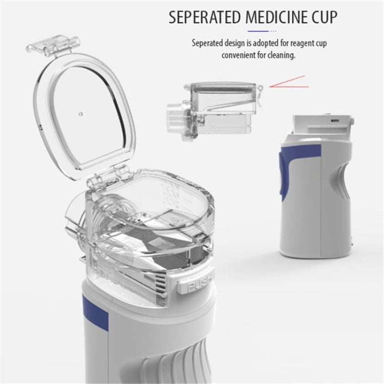 JZ-492S Portable Ultrasonic Nebulizer Mini Handheld Inhaler Respirator Health Care Home Machine Atomizer(White)