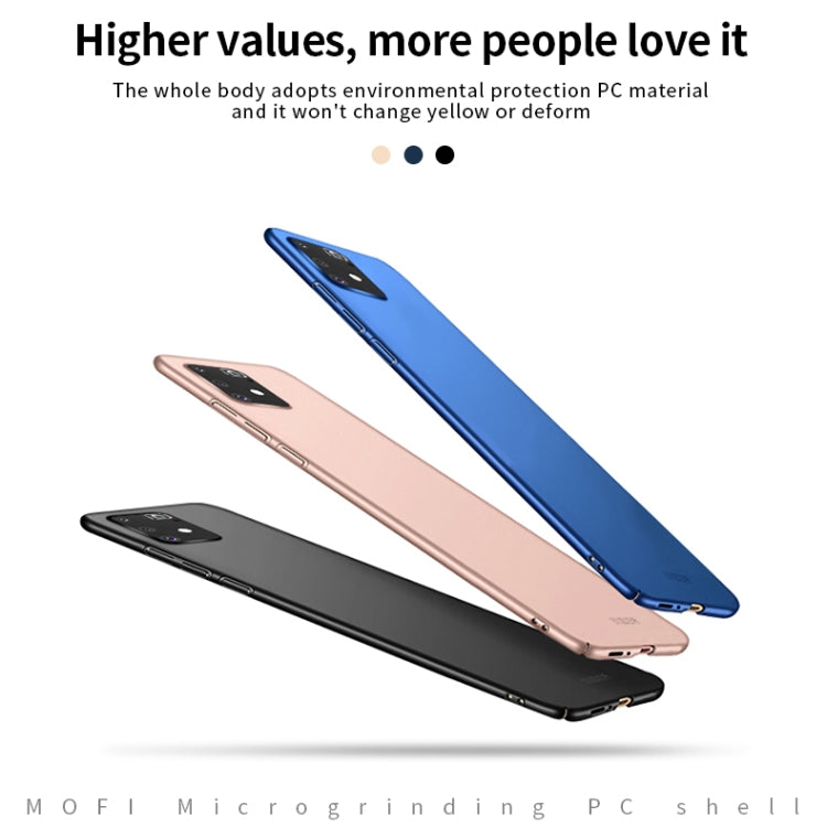 For Samsung Galaxy A91/S10Lite MOFI Frosted PC Ultra-thin Hard C(Black)
