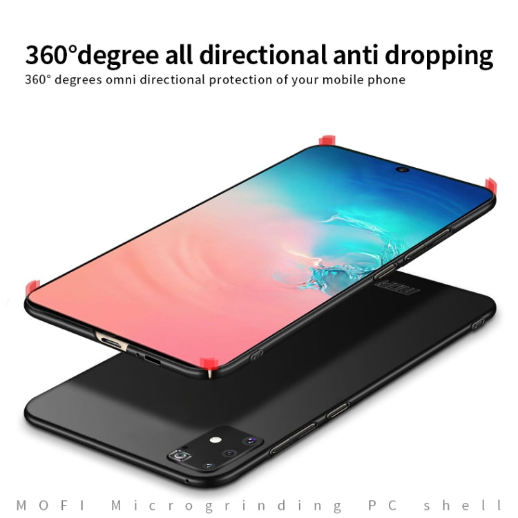 For Samsung Galaxy A91/S10Lite MOFI Frosted PC Ultra-thin Hard C(Black)