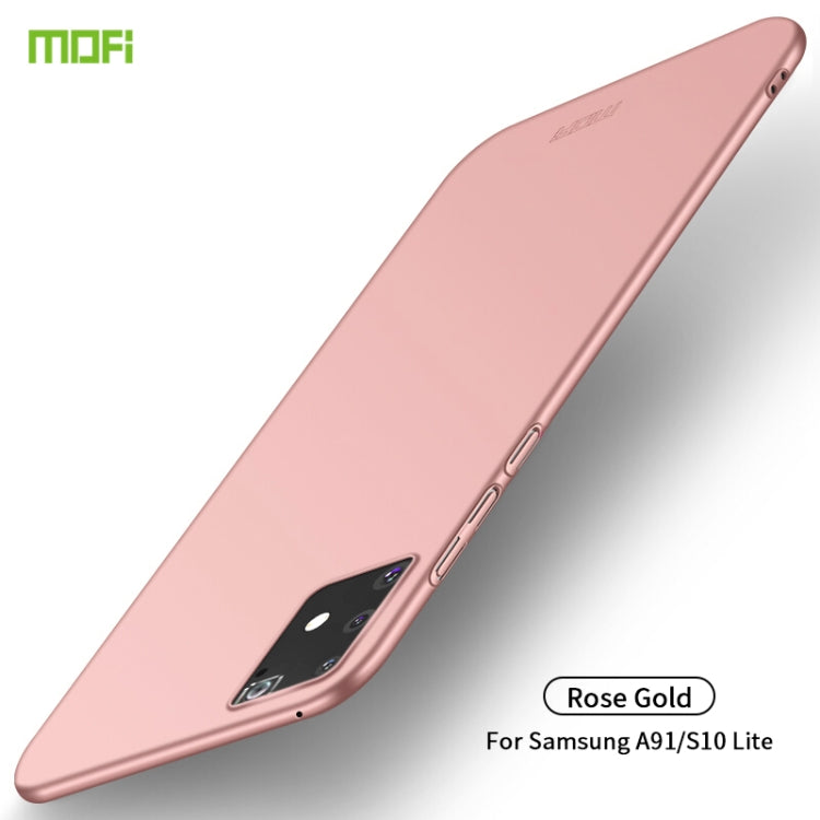 For Samsung Galaxy A91/S10Lite MOFI Frosted PC Ultra-thin Hard C(Rose gold)