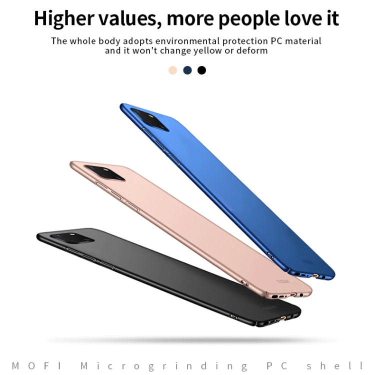 For Samsung Galaxy A81/Note10Lite MOFI Frosted PC Ultra-thin Hard C(Black)