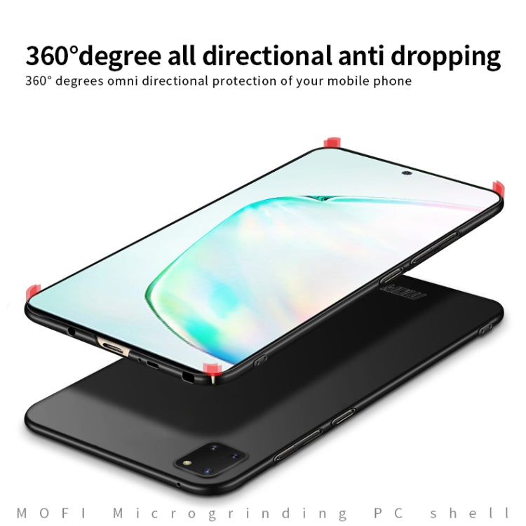 For Samsung Galaxy A81/Note10Lite MOFI Frosted PC Ultra-thin Hard C(Black)