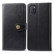 For OPPO A52/A72/A92 Retro Solid Color Leather Buckle Phone Case with Lanyard & Photo Frame & Card Slot & Wallet & Stand Function(Black) - OPPO Cases by PMC TechLife | Online Shopping South Africa | PMC TechLife | Buy Now Pay Later Mobicred