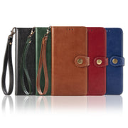 For OPPO A52/A72/A92 Retro Solid Color Leather Buckle Phone Case with Lanyard & Photo Frame & Card Slot & Wallet & Stand Function(Black)
