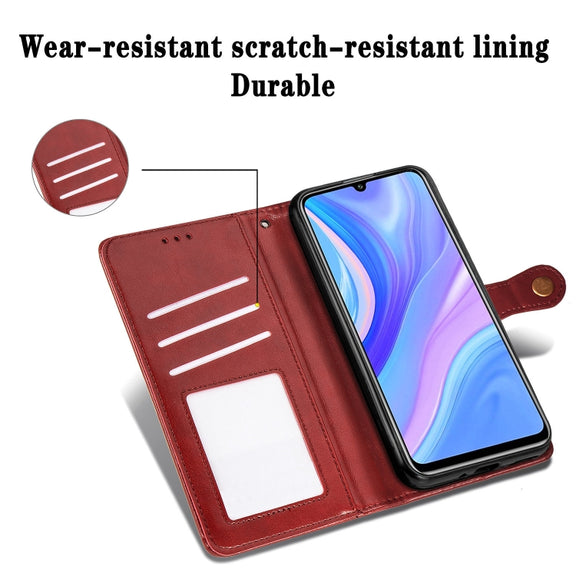 For OPPO A52/A72/A92 Retro Solid Color Leather Buckle Phone Case with Lanyard & Photo Frame & Card Slot & Wallet & Stand Function(Black)