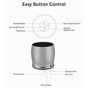 EWA A150 Portable Mini Bluetooth Speaker Wireless Hifi Stereo Strong Bass Music Boom Box Metal Subwoofer, Support Micro SD Card & 3.5mm AUX(Silver)