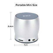 EWA A150 Portable Mini Bluetooth Speaker Wireless Hifi Stereo Strong Bass Music Boom Box Metal Subwoofer, Support Micro SD Card & 3.5mm AUX(Silver)