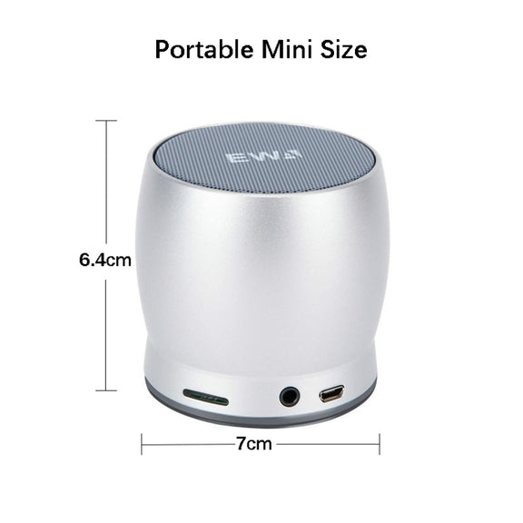 EWA A150 Portable Mini Bluetooth Speaker Wireless Hifi Stereo Strong Bass Music Boom Box Metal Subwoofer, Support Micro SD Card & 3.5mm AUX(Silver)