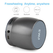 EWA A150 Portable Mini Bluetooth Speaker Wireless Hifi Stereo Strong Bass Music Boom Box Metal Subwoofer, Support Micro SD Card & 3.5mm AUX(Silver)