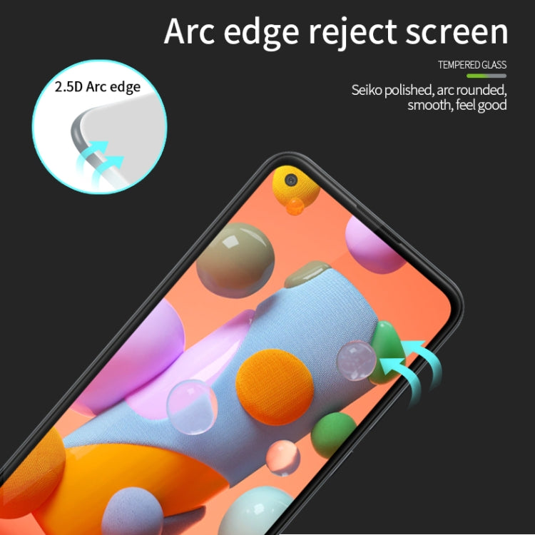 For Samsung Galaxy A11 / M11(EU) MOFI 9H 2.5D Full Screen Tempered Glass Film(Black)