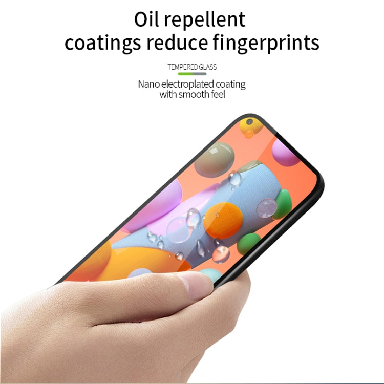For Samsung Galaxy A11 / M11(EU) MOFI 9H 2.5D Full Screen Tempered Glass Film(Black)