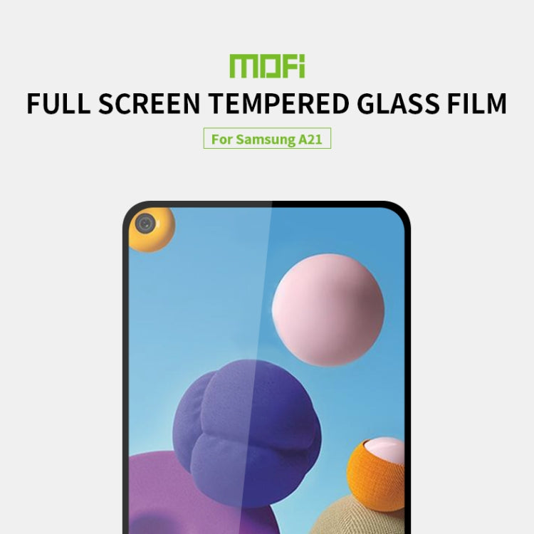 For Samsung Galaxy A21 MOFI 9H 2.5D Full Screen Tempered Glass Film(Black)