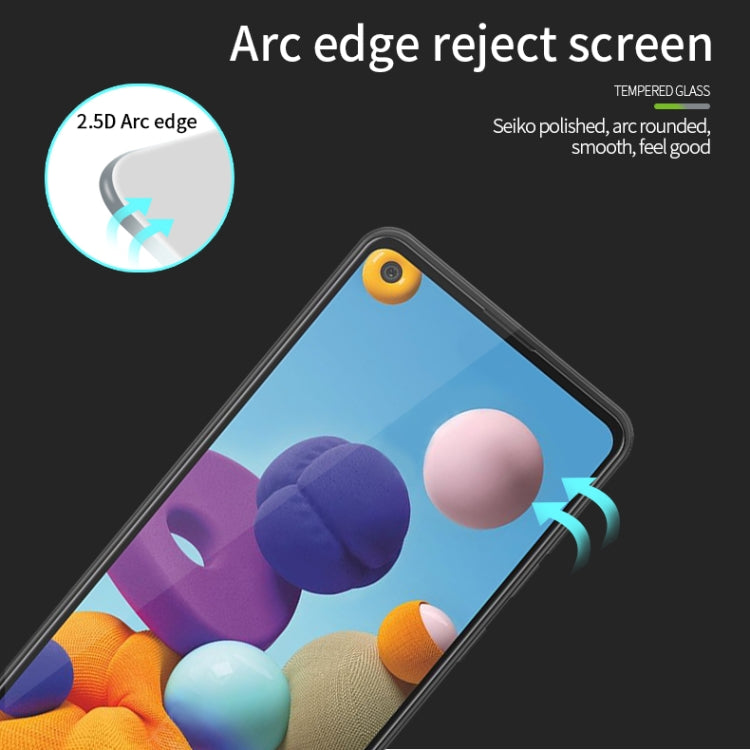 For Samsung Galaxy A21 MOFI 9H 2.5D Full Screen Tempered Glass Film(Black)
