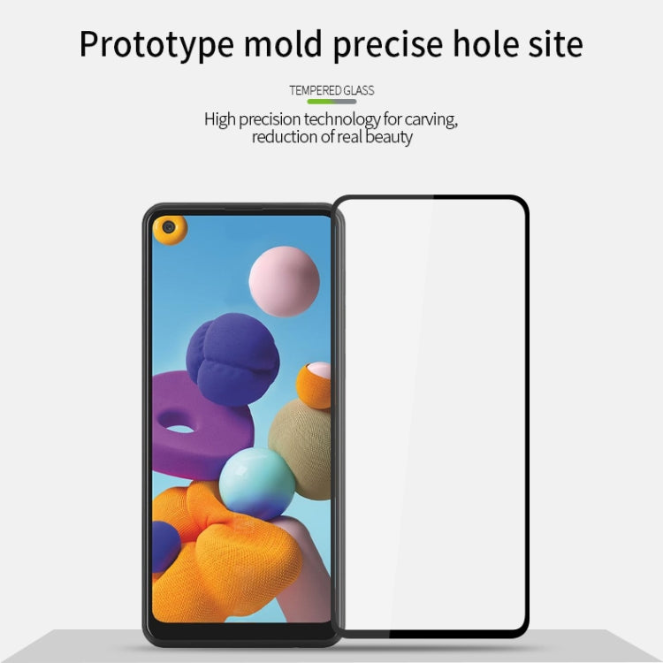 For Samsung Galaxy A21 MOFI 9H 2.5D Full Screen Tempered Glass Film(Black)
