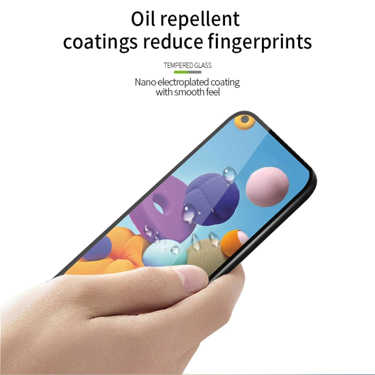 For Samsung Galaxy A21 MOFI 9H 2.5D Full Screen Tempered Glass Film(Black)
