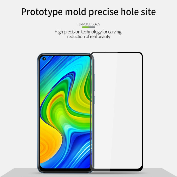 For Xiaomi RedMi 10X 4G MOFI 9H 2.5D Full Screen Tempered Glass Film(Black)