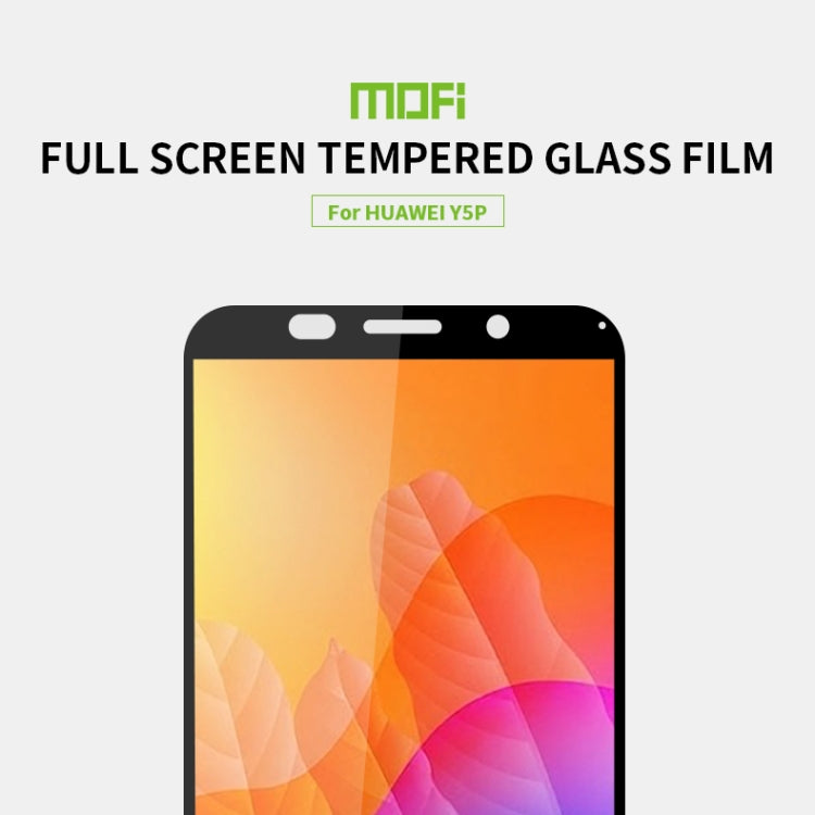 For Huawei Y5P/Y5 Prime MOFI 9H 2.5D Full Screen Tempered Glass Film(Black)