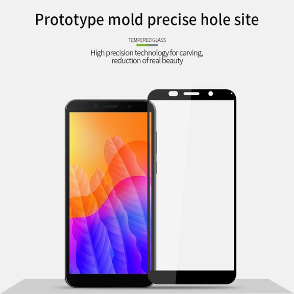 For Huawei Y5P/Y5 Prime MOFI 9H 2.5D Full Screen Tempered Glass Film(Black)