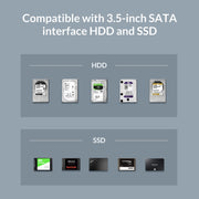 ORICO 6139C3-G2 3.5 inch Transparent USB3.1 Gen2 Type-C Hard Drive Dock