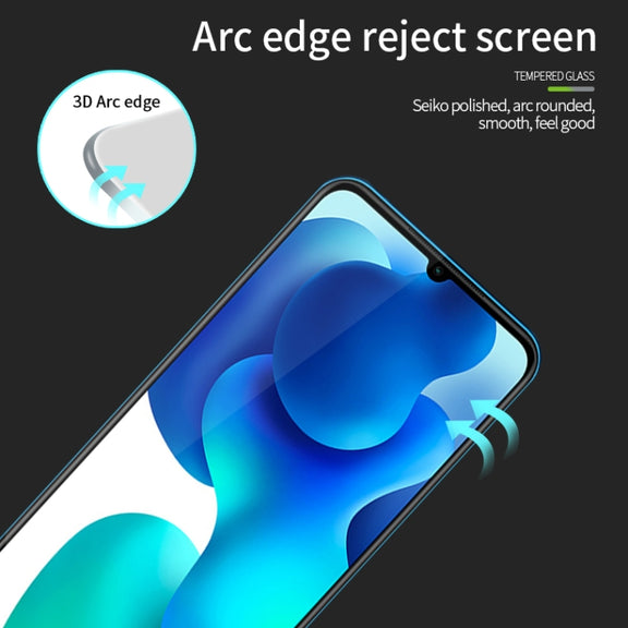 For Xiaomi Mi 10 Lite MOFI 9H 3D Explosion-proof Curved Screen Tempered Glass Film(Black)