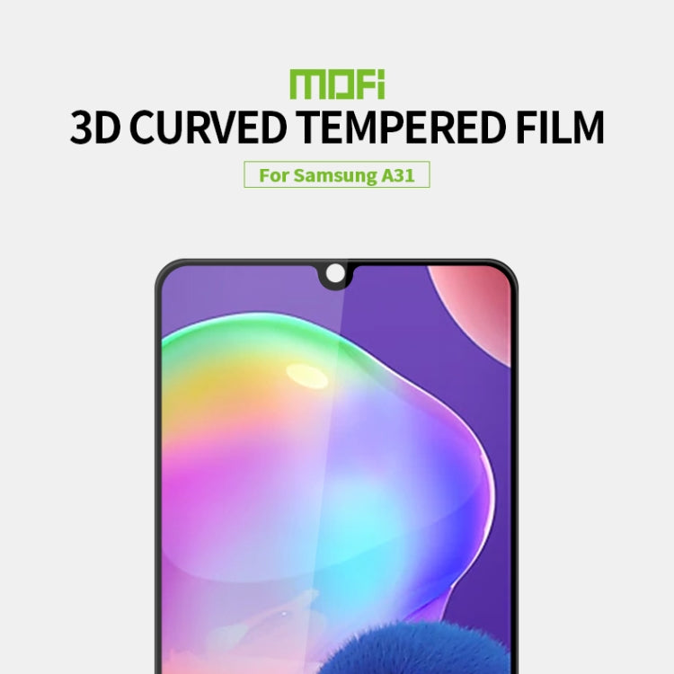 For Samsung Galaxy A31 MOFI 9H 3D Explosion-proof Curved Screen Tempered Glass Film(Black)