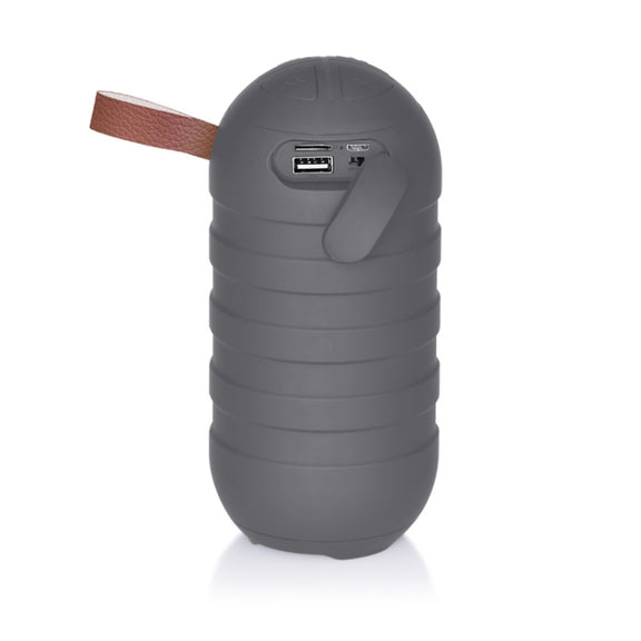 NewRixing NR-106 Mini Portable Stereo Bluetooth Speaker, Support Hands-free Calling & TF Card Slot & FM(Gray)