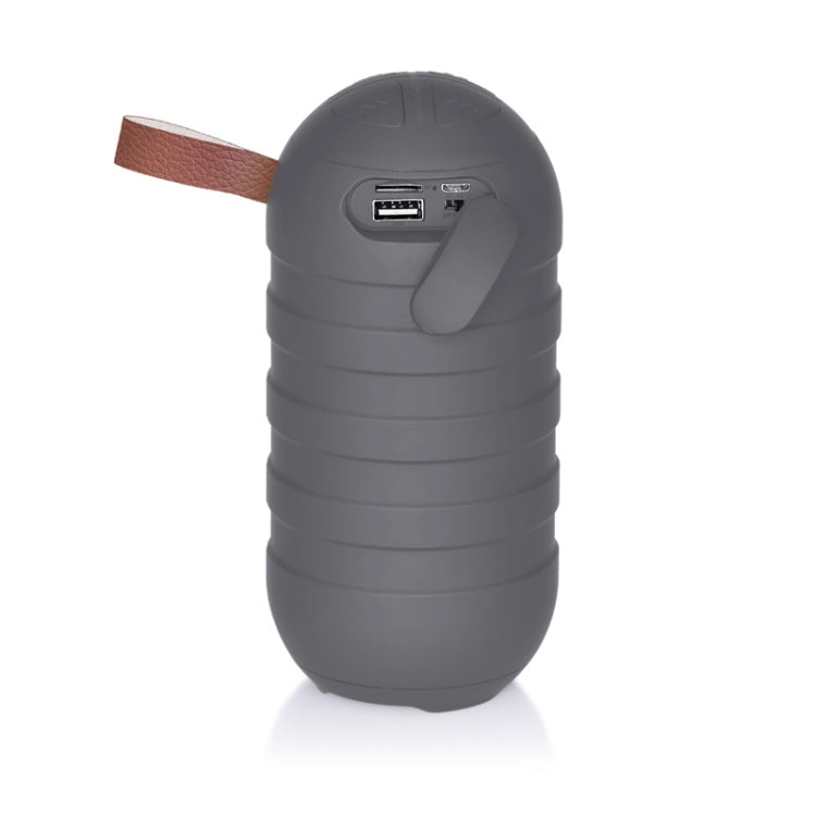 NewRixing NR-106 Mini Portable Stereo Bluetooth Speaker, Support Hands-free Calling & TF Card Slot & FM(Gray)