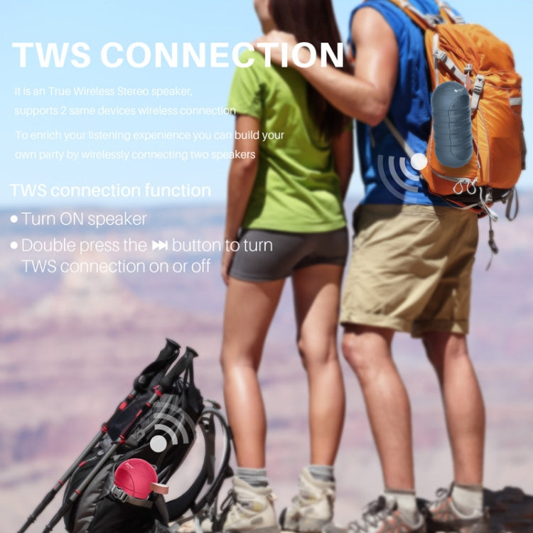 NewRixing NR-106 Mini Portable Stereo Bluetooth Speaker, Support Hands-free Calling & TF Card Slot & FM(Red)