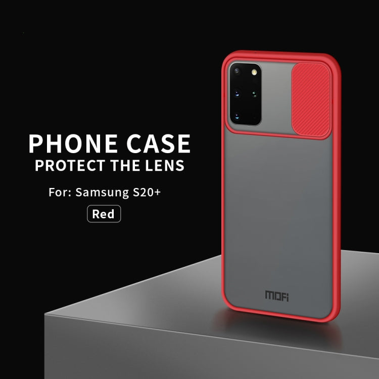 For Samsung Galaxy S20 Plus MOFI Xing Dun Series Translucent Frosted PC + TPU Privacy Anti-glare Shockproof All-inclusive Protective Case(Red)