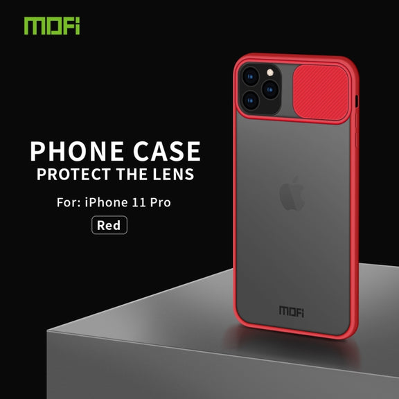 For iPhone 11 Pro MOFI Xing Dun Series Translucent Frosted PC + TPU Privacy Anti-glare Shockproof All-inclusive Protective Case(Red)