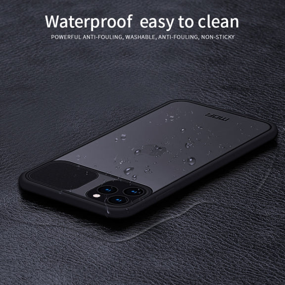 For iPhone 11 Pro Max MOFI Xing Dun Series Translucent Frosted PC + TPU Privacy Anti-glare Shockproof All-inclusive Protective Case(Black)