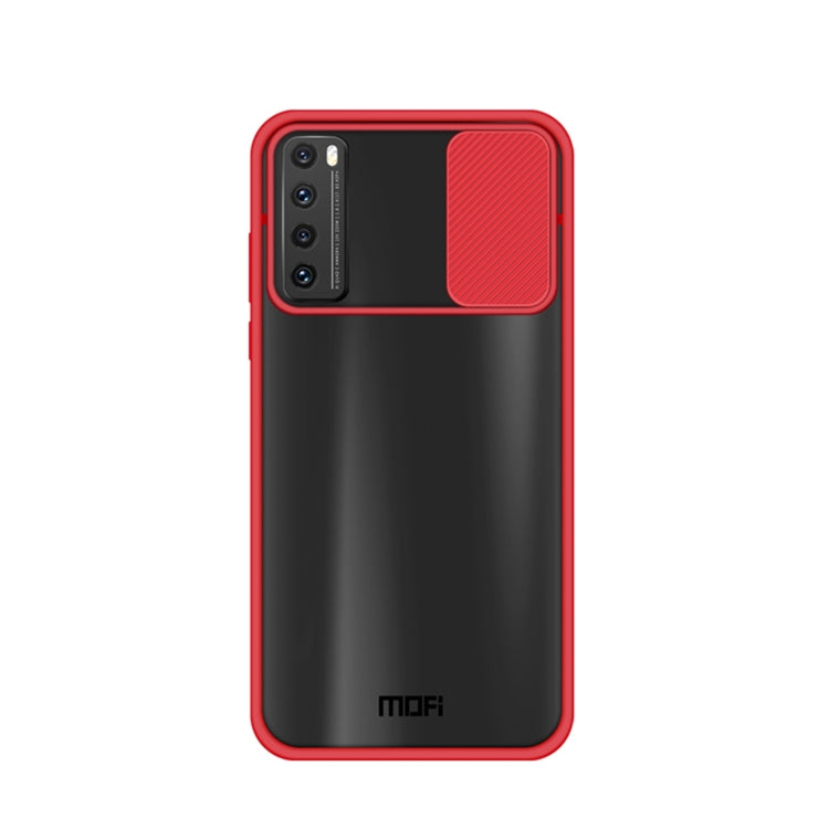 For Huawei nova 7 MOFI Xing Dun Series PC + TPU Anti-peep Water-resistant And Anti-drop All-inclusive Protective Shell, Translucent Frosted(Red)
