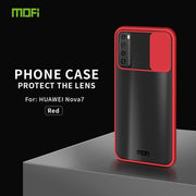 For Huawei nova 7 MOFI Xing Dun Series PC + TPU Anti-peep Water-resistant And Anti-drop All-inclusive Protective Shell, Translucent Frosted(Red)