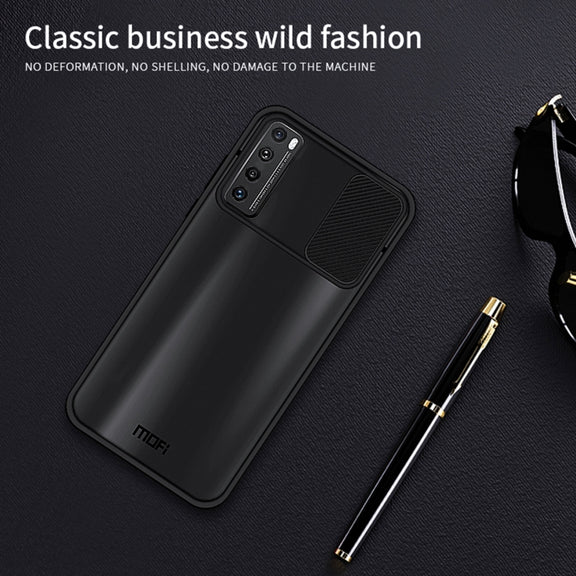 For Huawei nova 7 MOFI Xing Dun Series PC + TPU Anti-peep Water-resistant And Anti-drop All-inclusive Protective Shell, Translucent Frosted(Red)