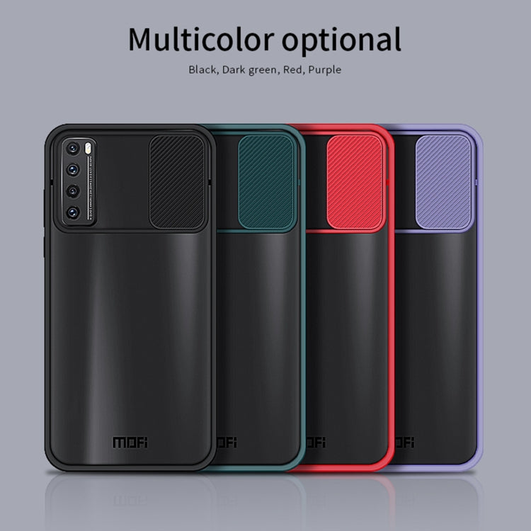 For Huawei nova 7 MOFI Xing Dun Series PC + TPU Anti-peep Water-resistant And Anti-drop All-inclusive Protective Shell, Translucent Frosted(Red)