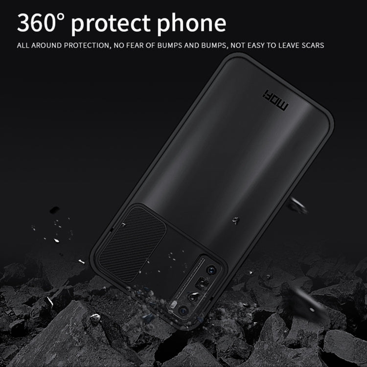 For Huawei nova 7 Pro MOFI Xing Dun Series PC + TPU Anti-peep Water-resistant And Anti-drop All-inclusive Protective Shell, Translucent Frosted(Black)