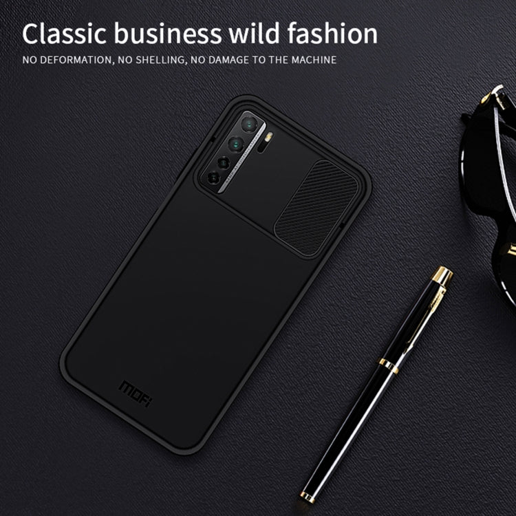 For Huawei nova 7 SE MOFI Xing Dun Series PC + TPU Anti-peep Water-resistant And Anti-drop All-inclusive Protective Shell, Translucent Frosted(Red)