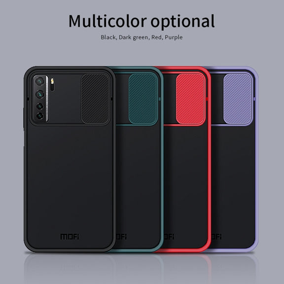 For Huawei nova 7 SE MOFI Xing Dun Series PC + TPU Anti-peep Water-resistant And Anti-drop All-inclusive Protective Shell, Translucent Frosted(Red)