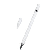 Imitation Porcelain 2 in 1 Mobile Phone Touch Screen Capacitive Pen for Apple / Huawei / Xiaomi / Samsung(White)