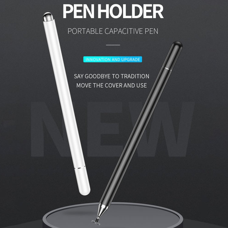Imitation Porcelain 2 in 1 Mobile Phone Touch Screen Capacitive Pen for Apple / Huawei / Xiaomi / Samsung(White)